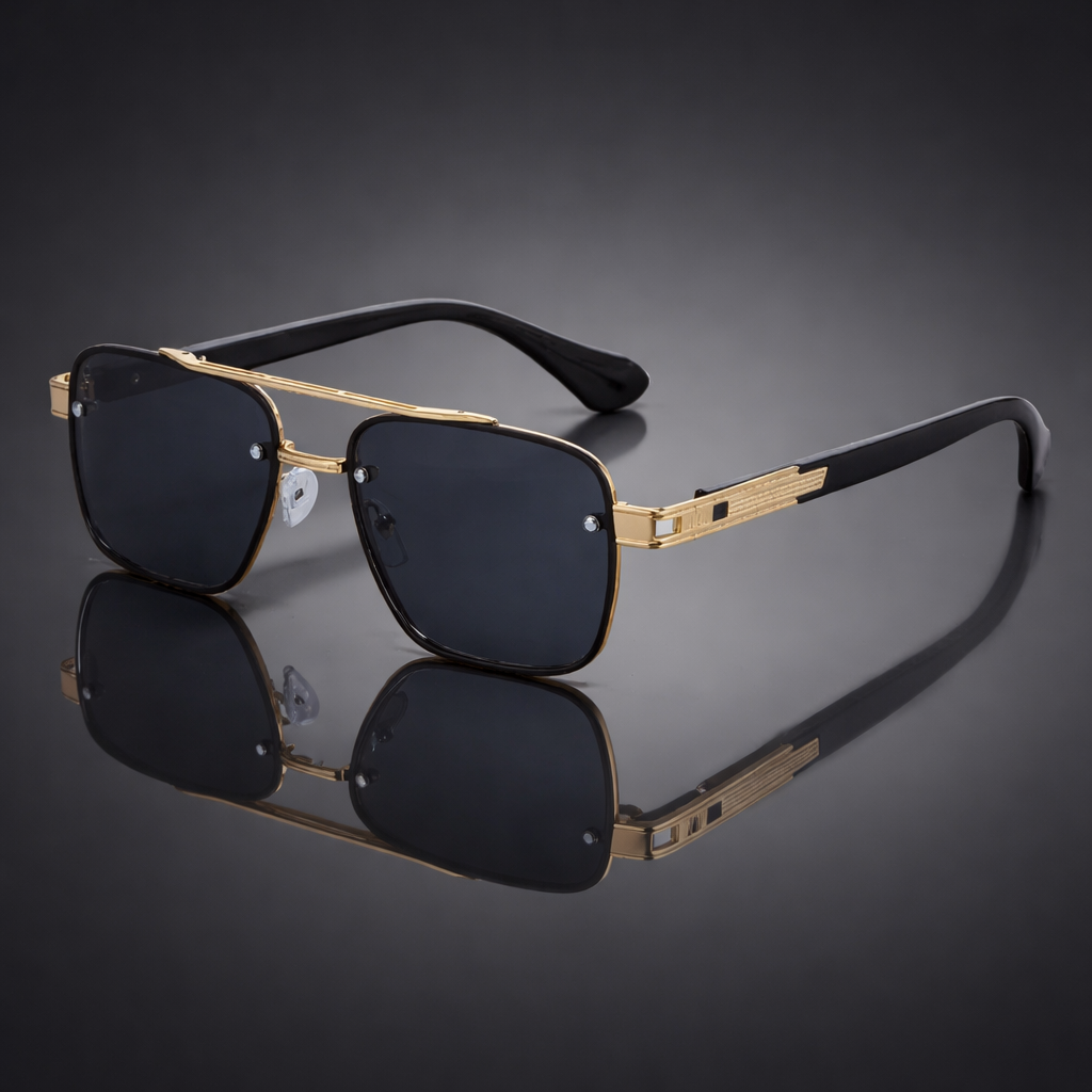 Golden Polarized Cyberpunk Sunglasses