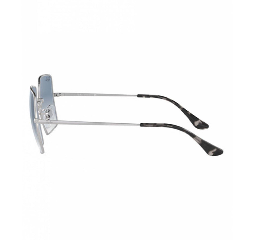 RayBan Evolve Original Classic 1971 9149/3F Square Metal Polished Iron Frame Silver Blue Sunglasses