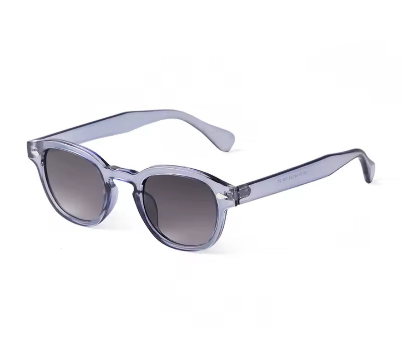 Retro Square Transparent Blue Tortoiseshell Sunglasses