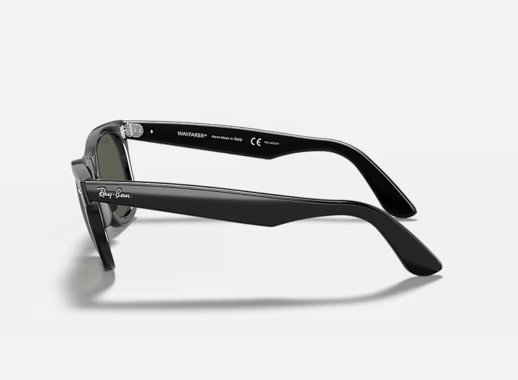 RayBan Polarized Original Classic 2140 901/58 Wayfarer Square Black Sunglasses