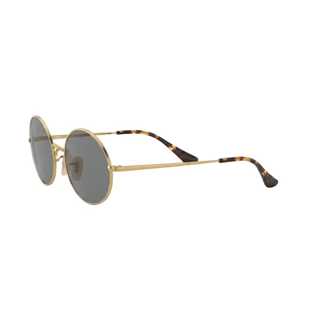 RayBan Original Classic 1970 9150/B1 Oval Metal Polished Gold Frame Dark Grey Sunglasses