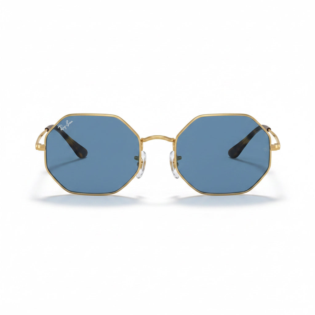 RayBan Original Classic 1972 001/B3 Octagon Metal Polished Gold Frame Gradient Blue Sunglasses