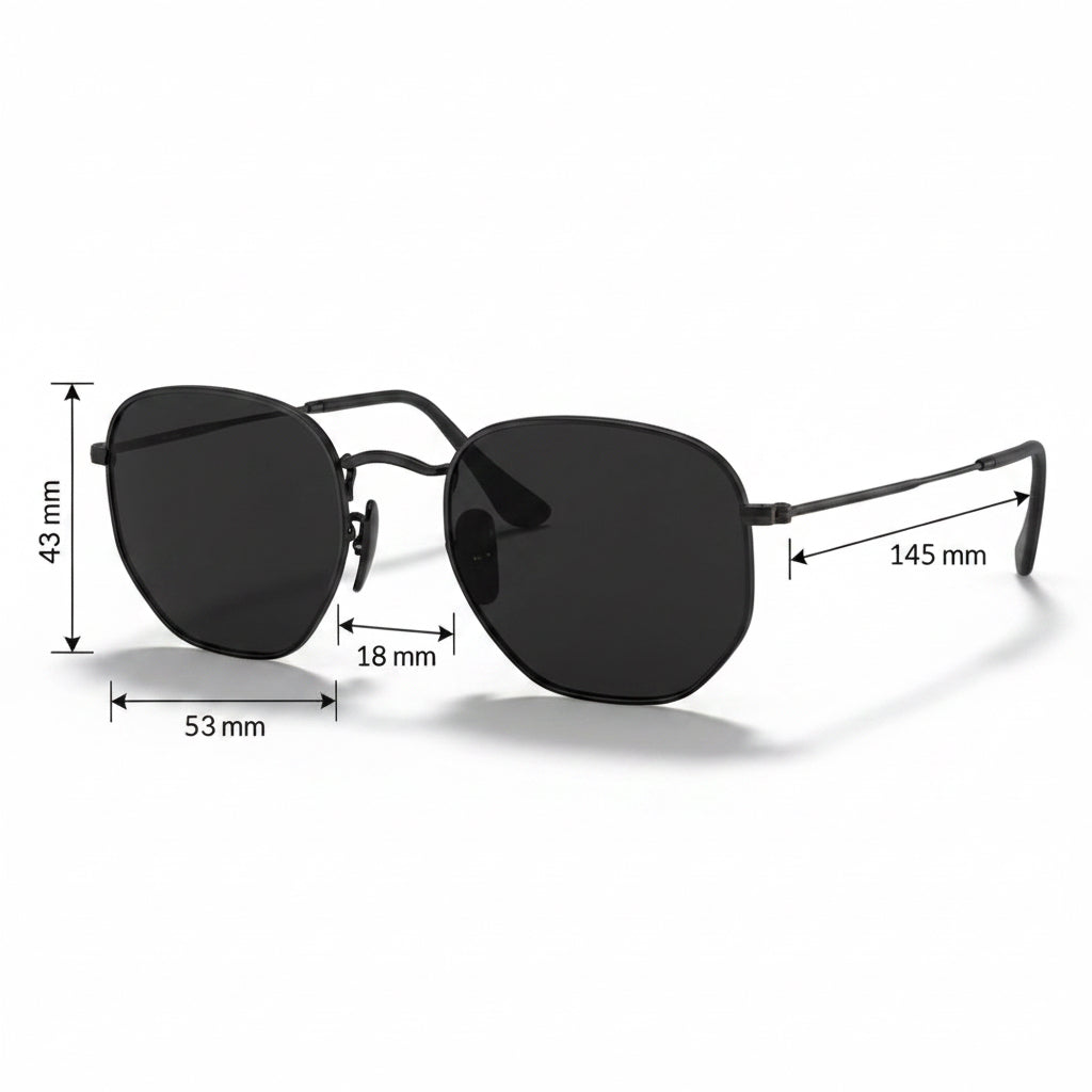 RayBan Original Classic 3548 001 Hexagonal Metal Polished Gold Frame Green Sunglasses