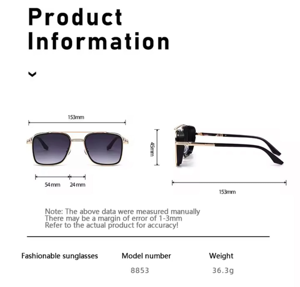 Style Retro Round-framed Black Polarized Sunglasses