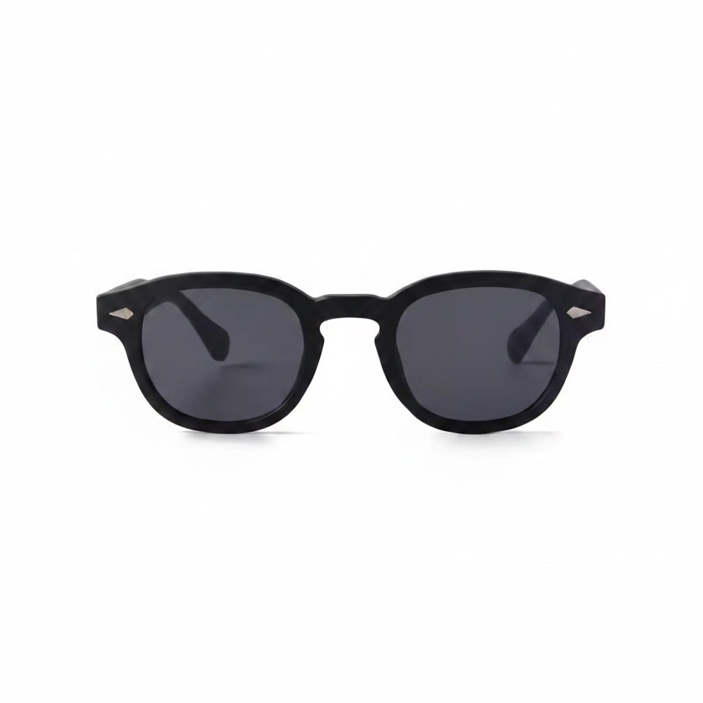 Retro Square Polarized Black Tortoiseshell Sunglasses