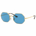 RayBan Original Classic 1972 001/B3 Octagon Metal Polished Gold Frame Gradient Blue Sunglasses