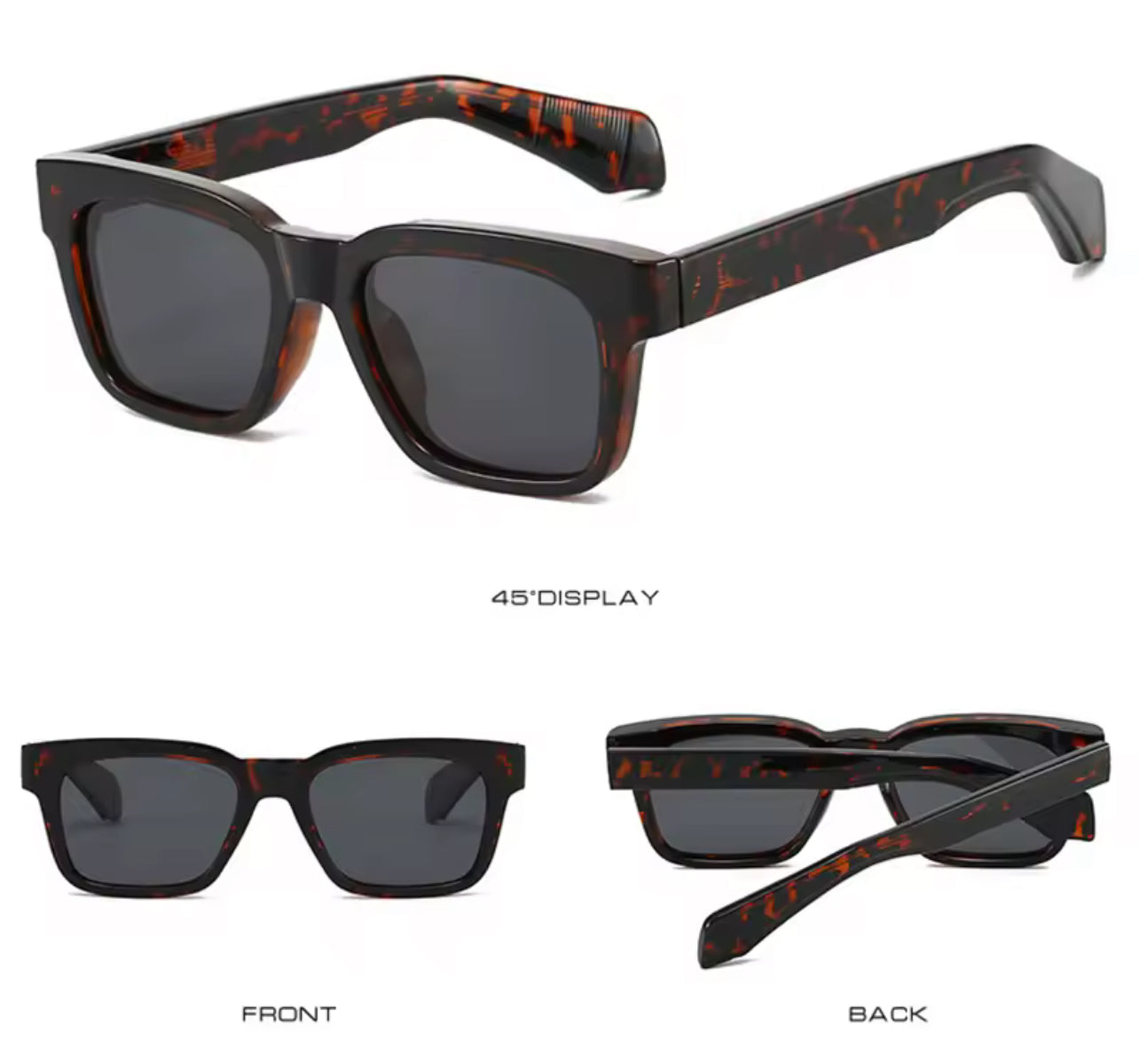 Polarized Leopard Black Sunglasses