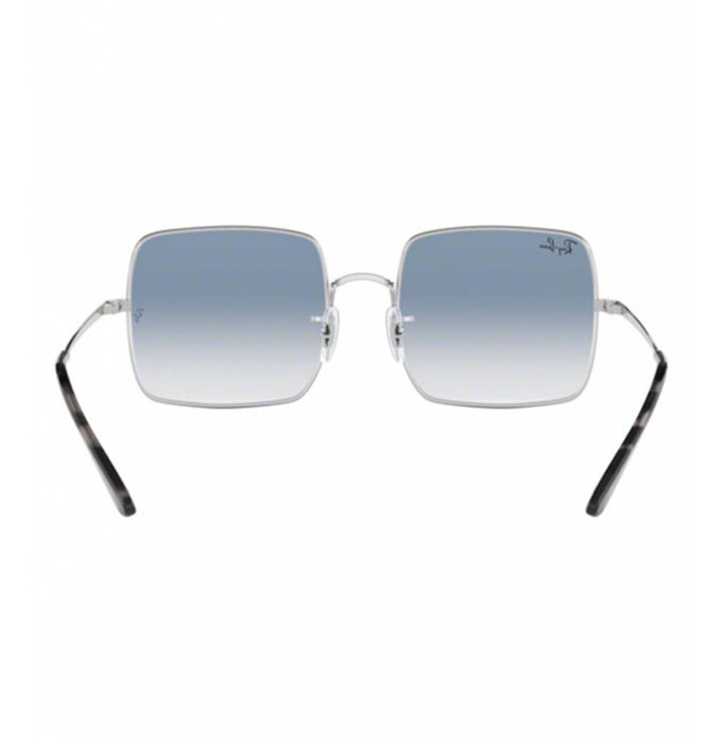 RayBan Evolve Original Classic 1971 9149/3F Square Metal Polished Iron Frame Silver Blue Sunglasses