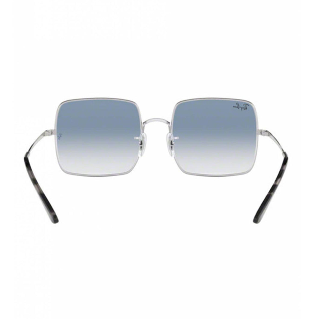 RayBan Evolve Original Classic 1971 9149/3F Square Metal Polished Iron Frame Silver Blue Sunglasses