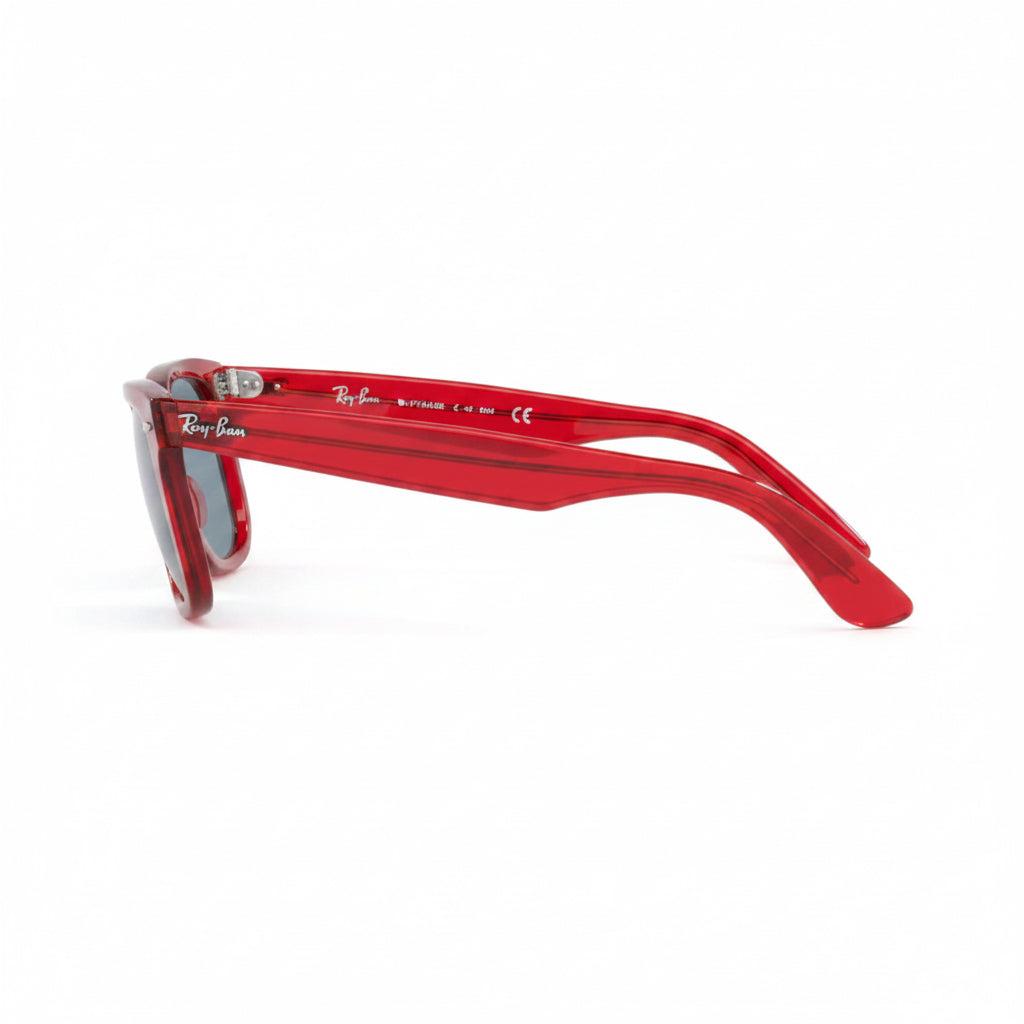 RayBan Original Classic 2140 6614/56 Wayfarer Square Red Sunglasses