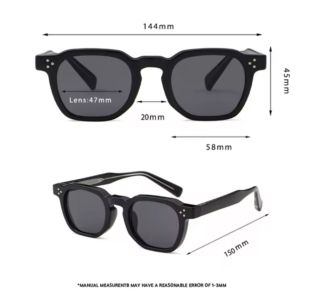 Retro Polarized Black Sunglasses