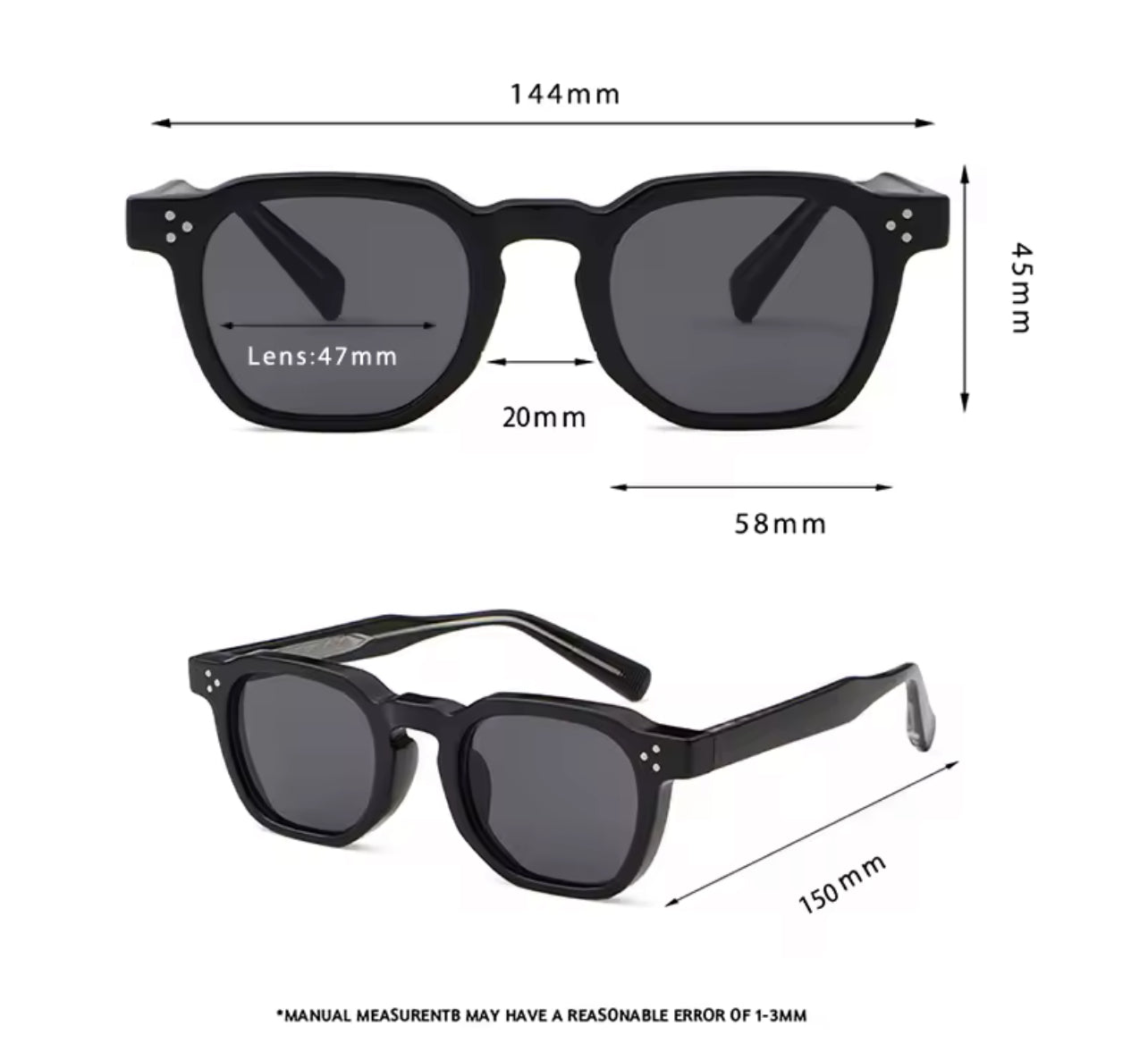 Retro Polarized Black Sunglasses