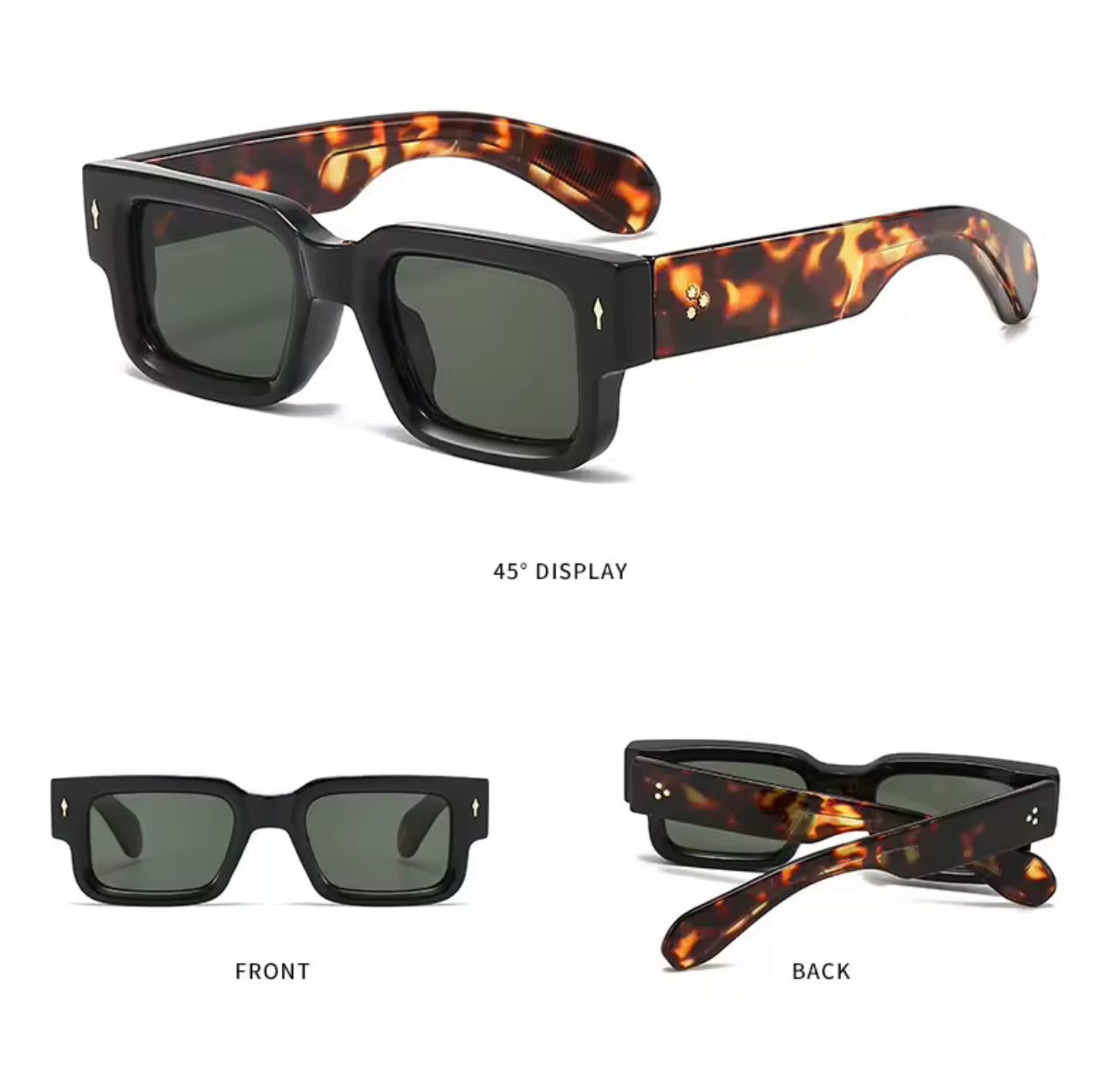 Vanguard Leopard Black Polarized Sunglasses
