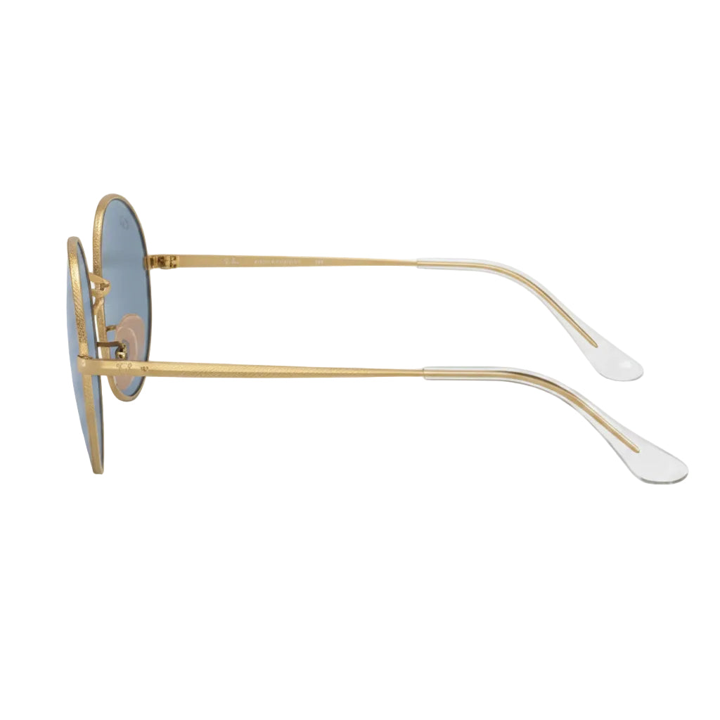 RayBan Original Classic 1970 001/B3 Oval Metal Polished Gold Frame Blue Grey Sunglasses