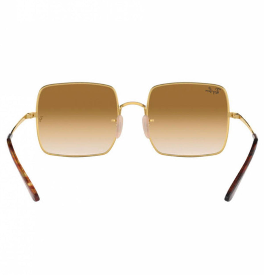 RayBan Evolve Original Classic 1971 9147/51 Square Metal Polished Gold Frame Gradient Brown Sunglasses