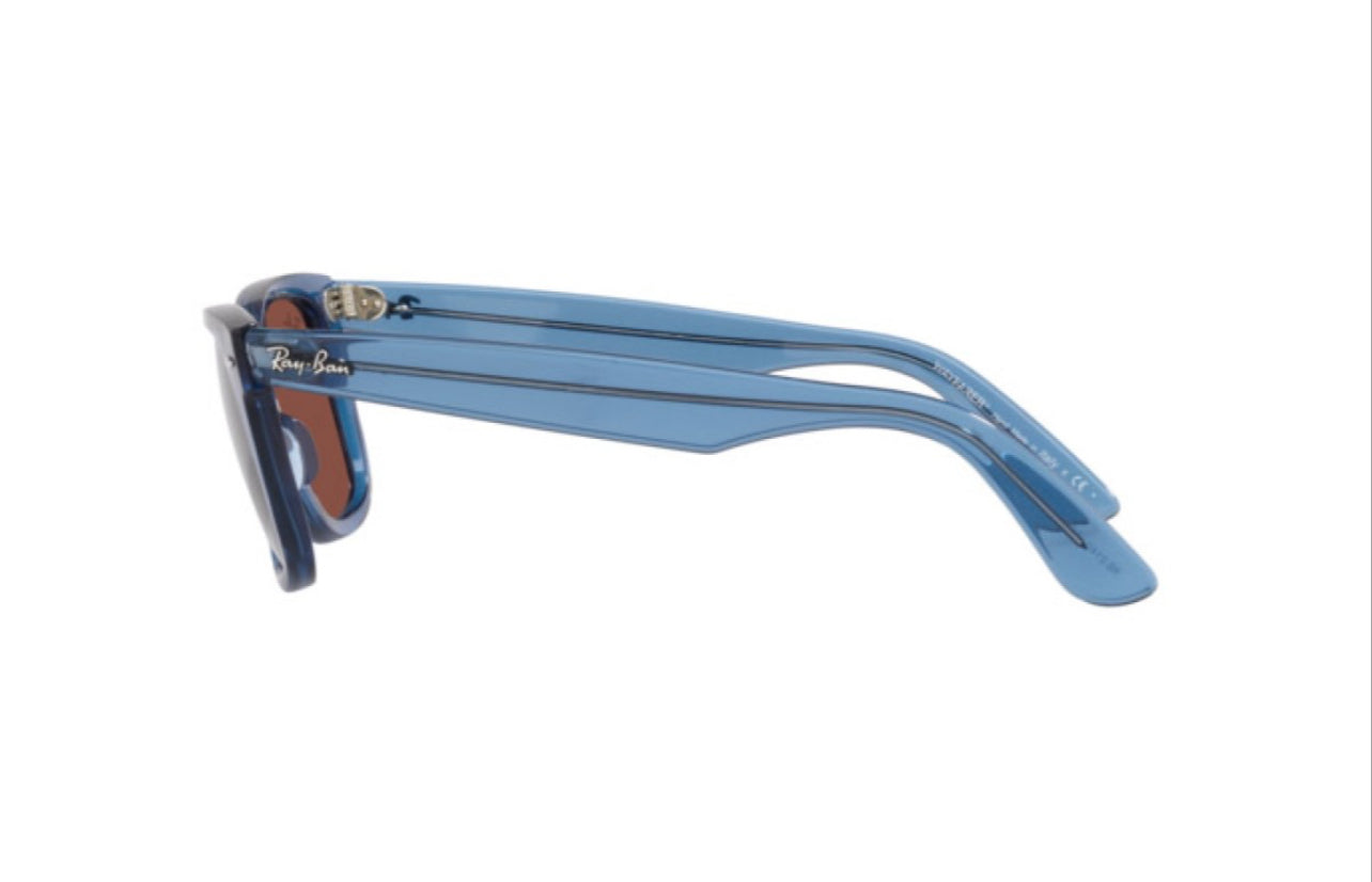 RayBan Original Classic 2140 6587/C5 Wayfarer Square Blue Red Sunglasses