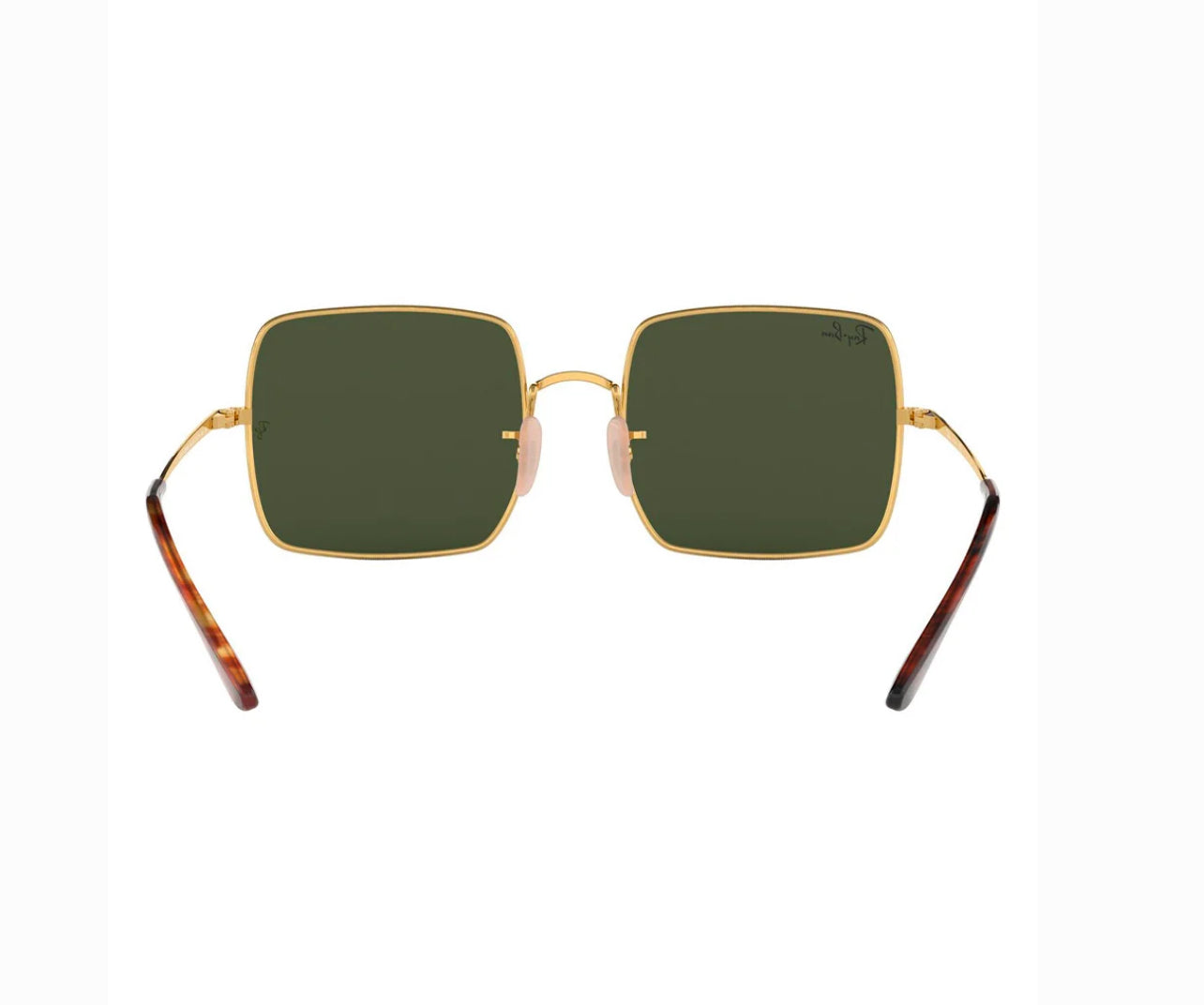 RayBan Original Classic 1971 9147/31 Square Metal Polished Gold Frame Dark Green Sunglasses