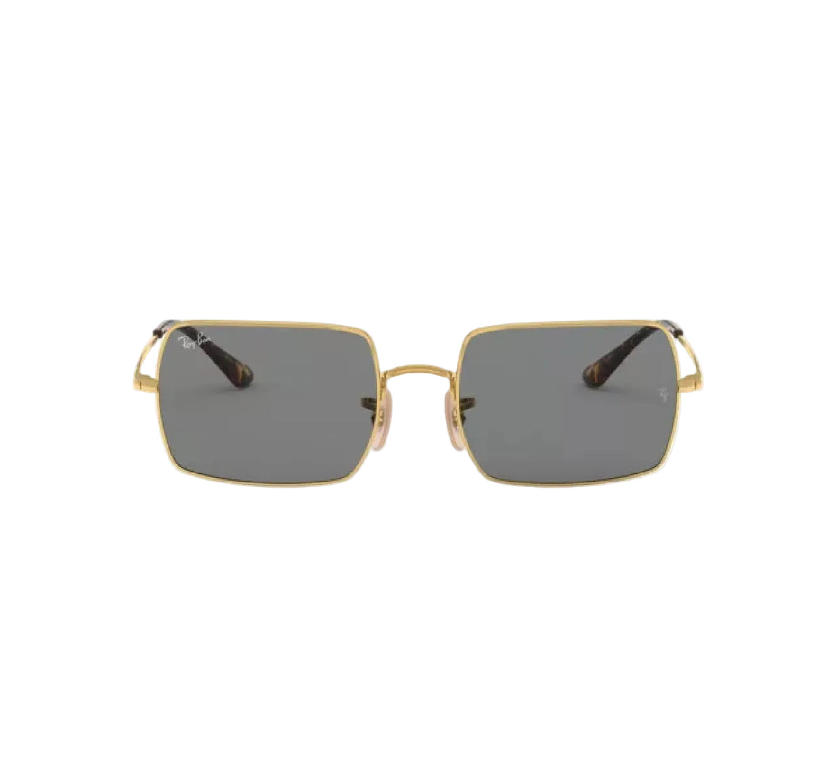 RayBan Original Classic 1969 9150/B1 Rectangle Metal Polished Gold Frame Dark Grey Sunglasses