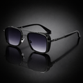 Style Retro Round-framed Grey Black Sunglasses