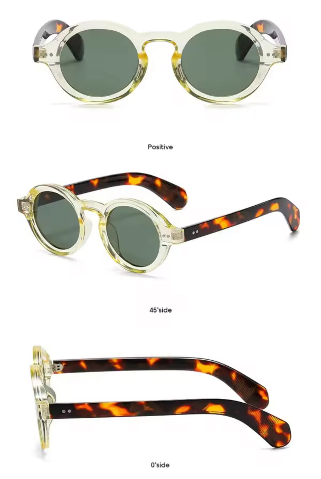 Floral Golden Round Sunglasses