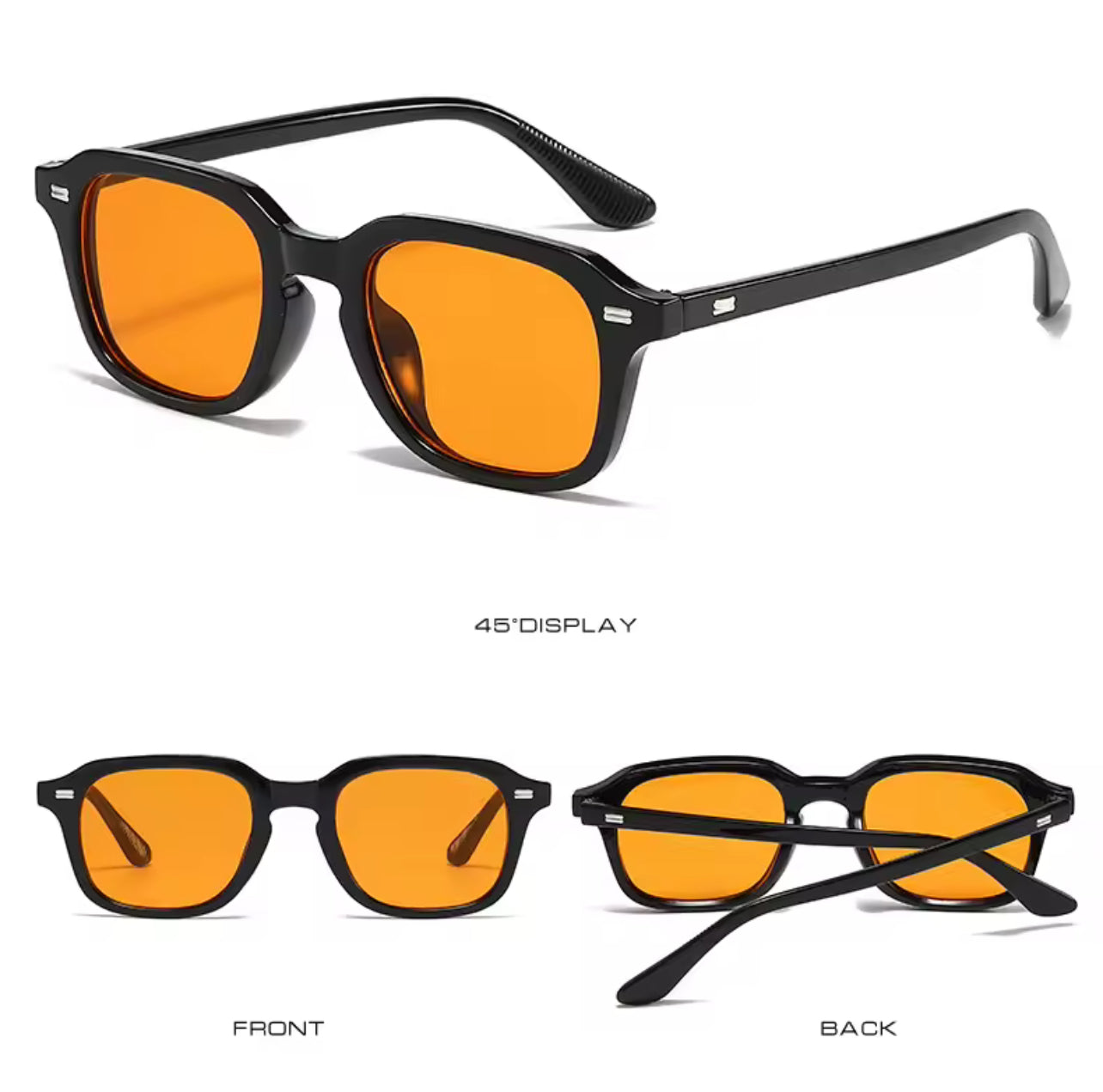 Midnight Orange Black Sunglasses