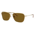 RayBan Original Classic 0102S 002 CB Caravan Reverse Polished Gold Rim Havana Sunglasses