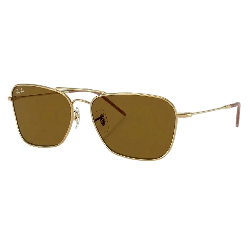 RayBan Original Classic 0102S 002 CB Caravan Reverse Polished Gold Rim Havana Sunglasses