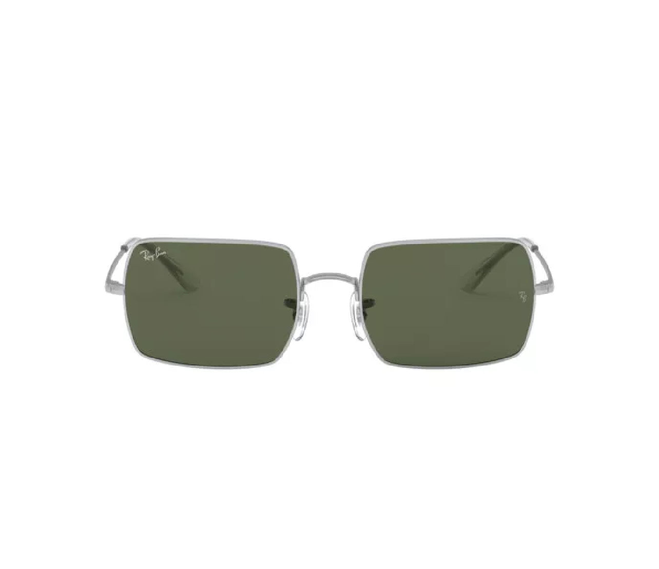 RayBan Original Classic 1969 9150/B1 Rectangle Metal Polished Iron Frame Dark Green Sunglasses