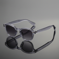 Retro Square Transparent Blue Tortoiseshell Sunglasses