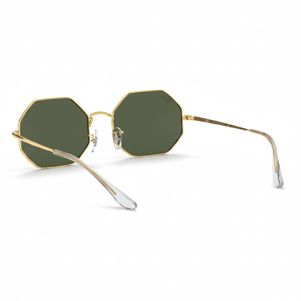 RayBan Original Classic 1972 9196/31 Octagon Metal Polished Gold Frame Dark Green Sunglasses