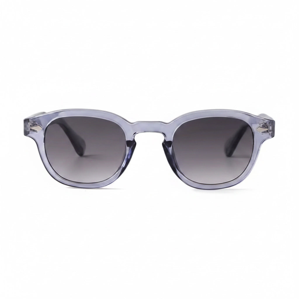 Retro Square Transparent Blue Tortoiseshell Sunglasses