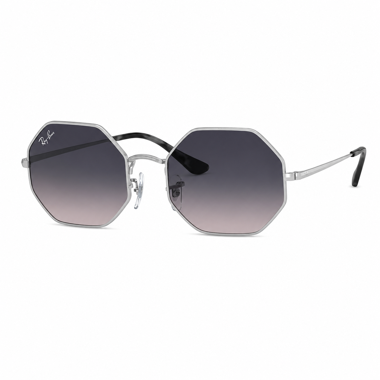 RayBan Original Classic 1972 9149/3F Octagon Metal Polished Gold Frame Blue Grey Sunglasses