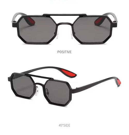 Black Octagonal Polarized Sunglasses