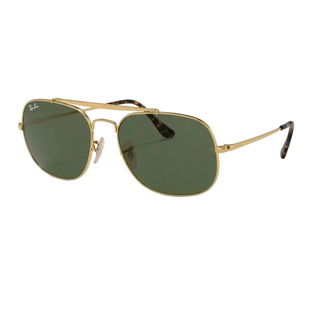 RayBan Original Classic 3561 001 The General Polished Gold Rim Dark Green Sunglasses Sunglasses