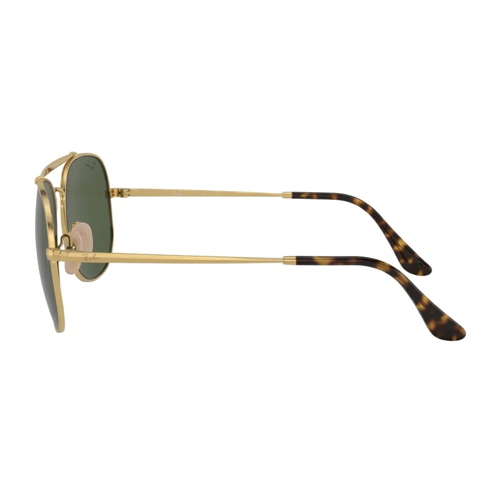 RayBan Original Classic 3561 001 The General Polished Gold Rim Dark Green Sunglasses Sunglasses