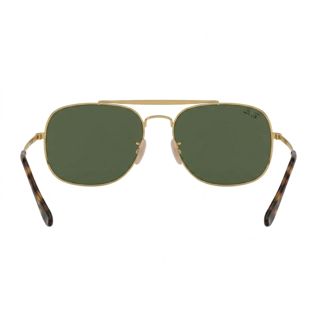 RayBan Original Classic 3561 001 The General Polished Gold Rim Dark Green Sunglasses Sunglasses