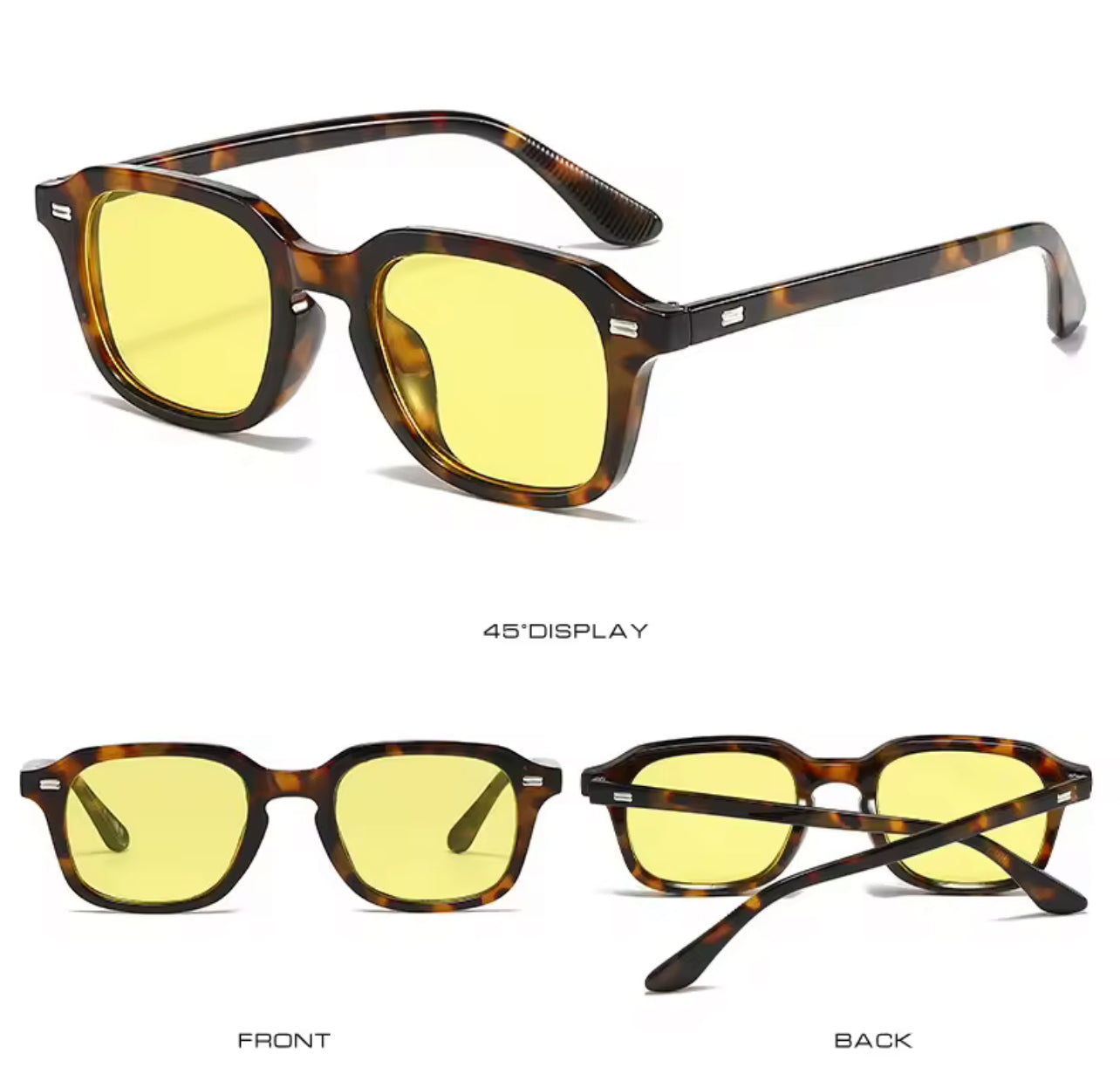 Midnight Yellow Floral Sunglasses