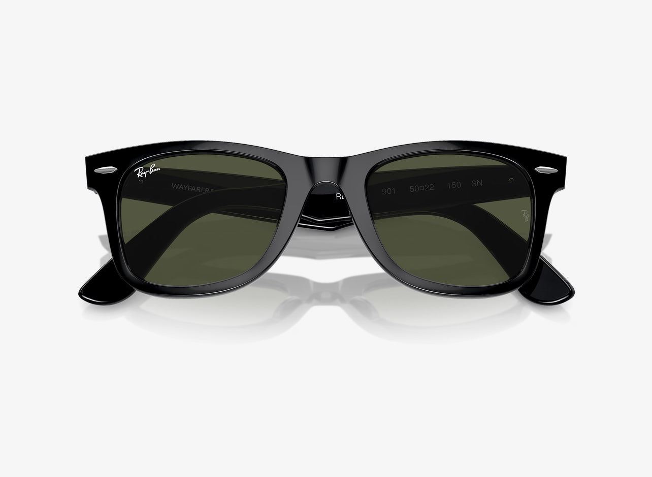 RayBan Original Classic 2140 901 Wayfarer Square Black Sunglasses