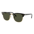 RayBan Original Classic 3016 W0365 Square Club master Metal Polished Black Gold Frame Dark Green Sunglasses