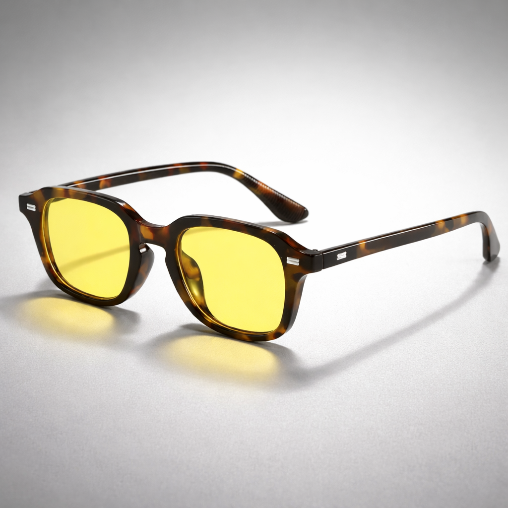 Midnight Yellow Floral Sunglasses