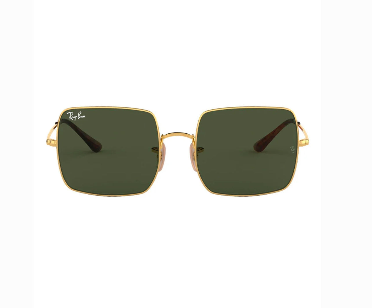 RayBan Original Classic 1971 9147/31 Square Metal Polished Gold Frame Dark Green Sunglasses