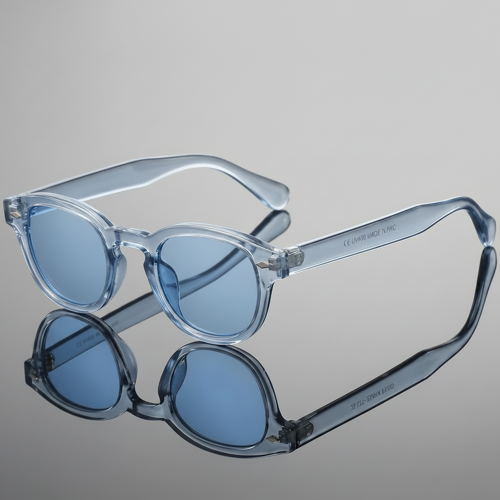 Retro Square Gradient Blue Tortoiseshell Sunglasses