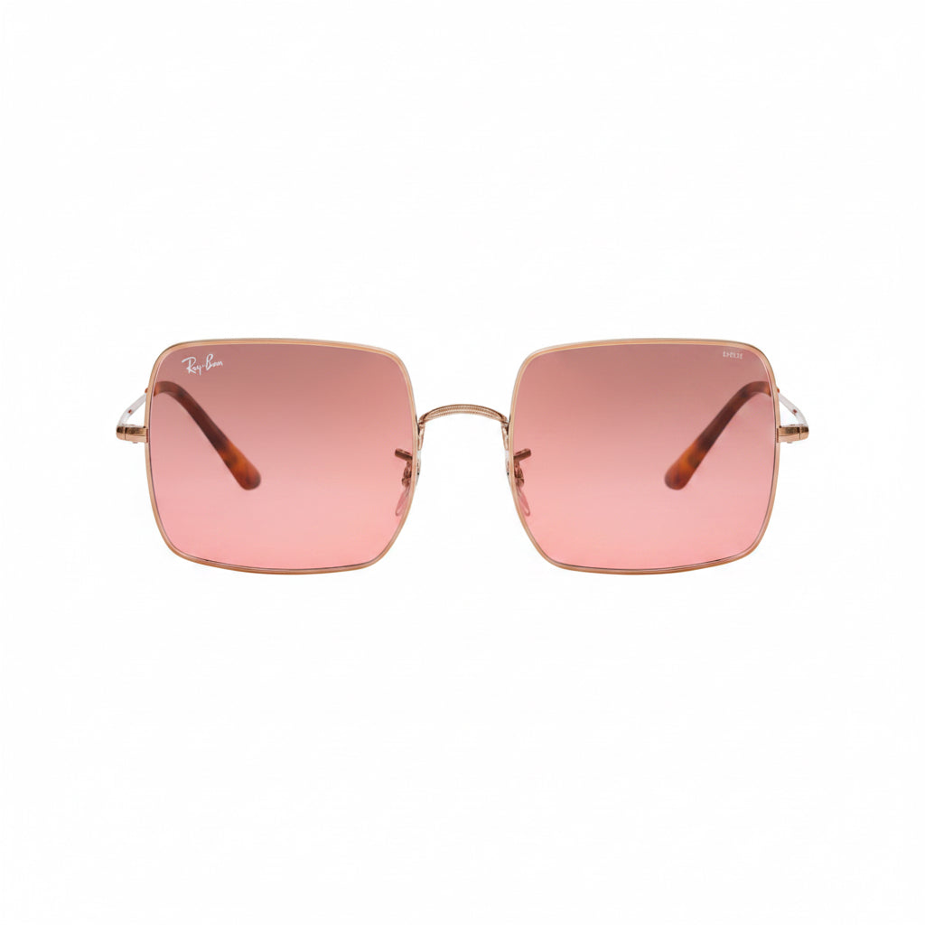 RayBan Evolve Original Classic 1971 9151/AA Square Metal Polished Copper Frame Gradient Rose Sunglasses