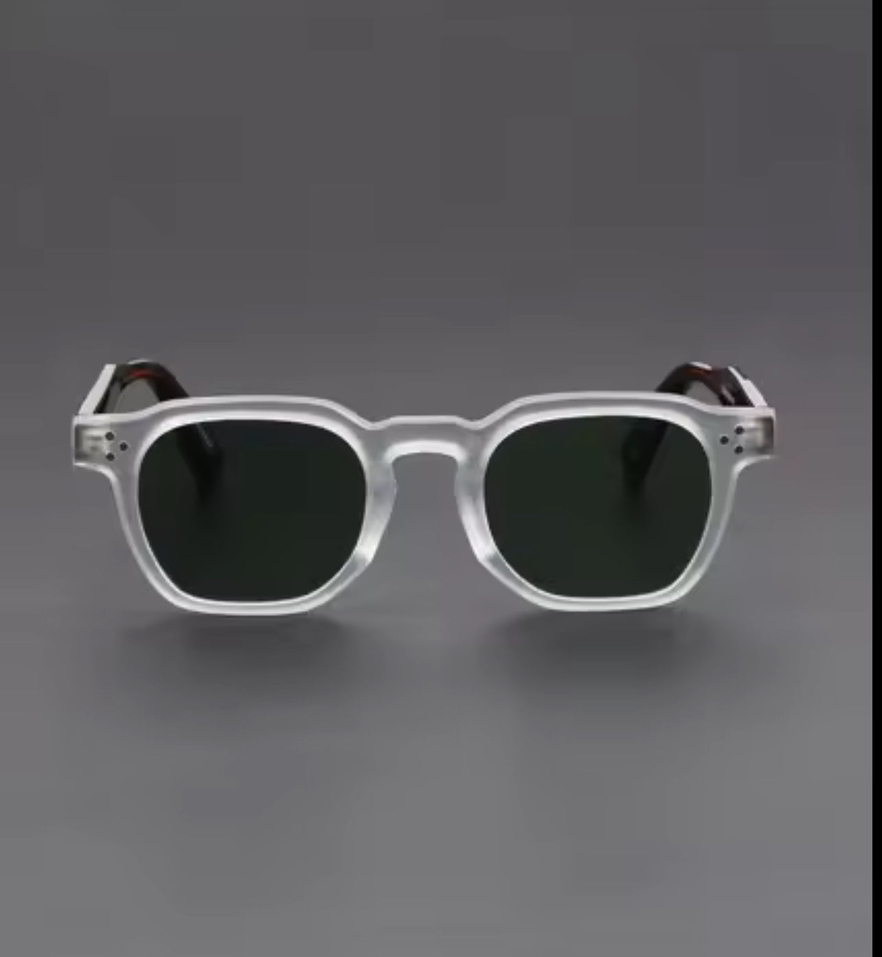 Retro Polarized Floral White Sunglasses