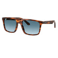 RayBan Original Classic 2222 954 3M Square Havana Blue Sunglasses