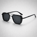 Style Retro Round-framed Black Polarized Sunglasses