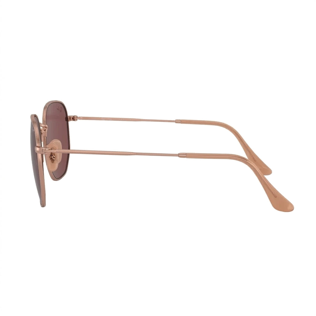 RayBan Evolve Original Classic 3548 9131 0X Hexagonal Polished Bronze Rim Golden Rose Sunglasses