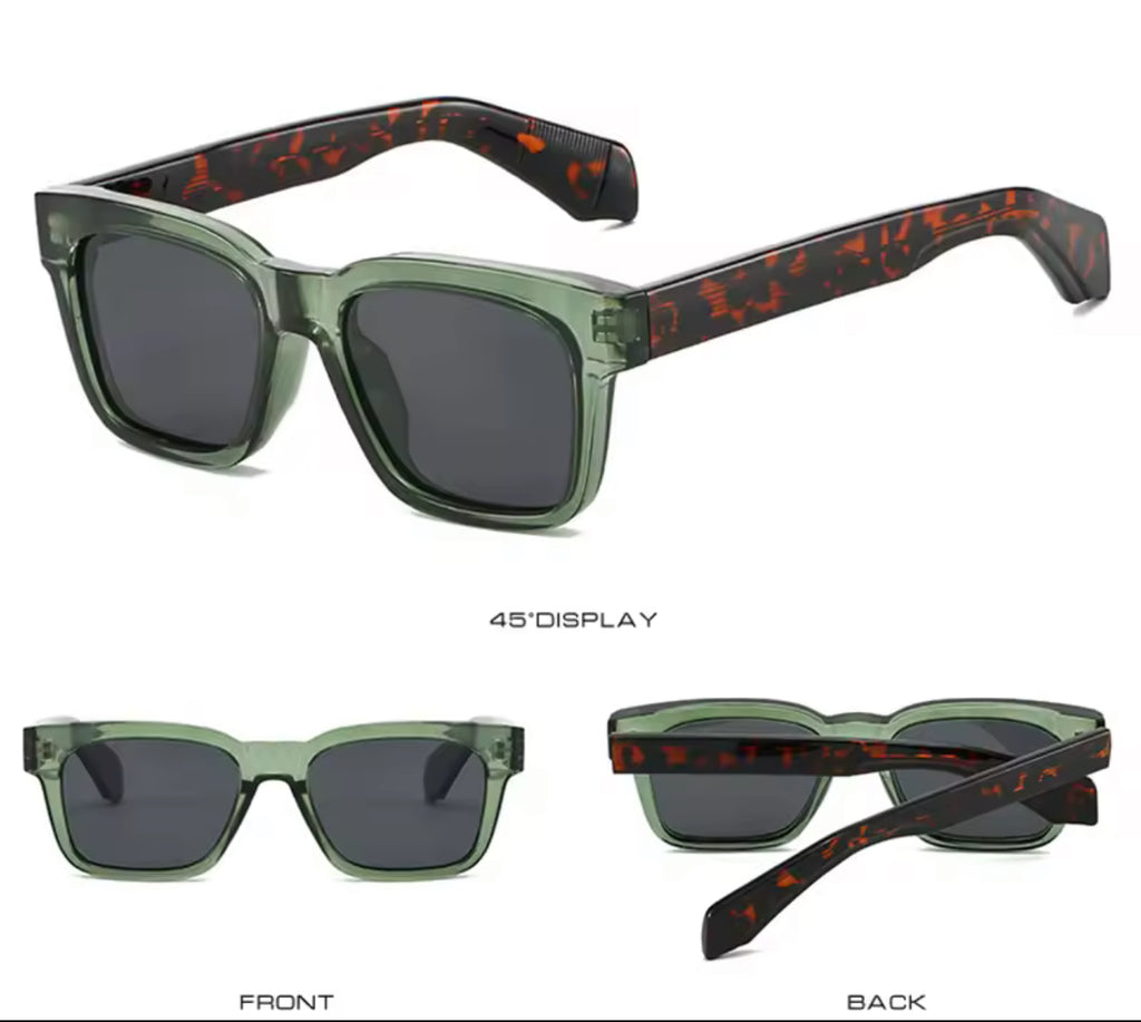 Polarized Green Floral Sunglasses