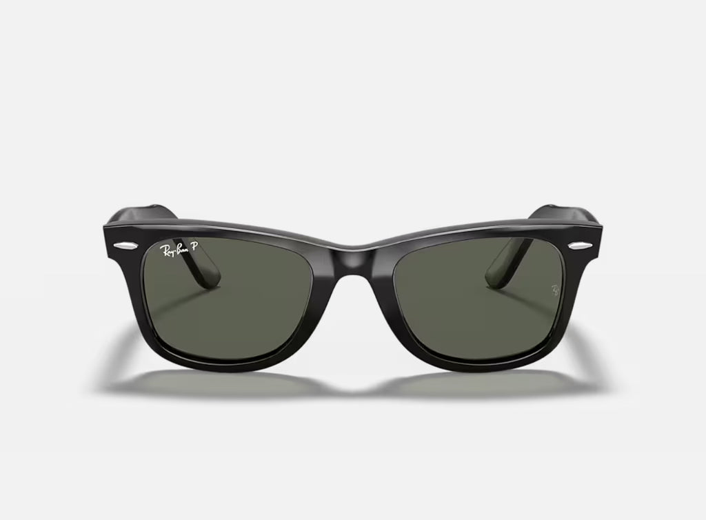 RayBan Polarized Original Classic 2140 901/58 Wayfarer Square Black Sunglasses