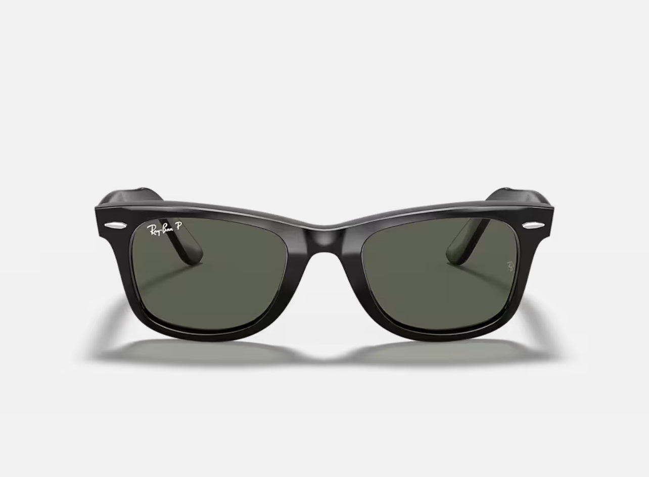 RayBan Polarized Original Classic 2140 901/58 Wayfarer Square Black Sunglasses